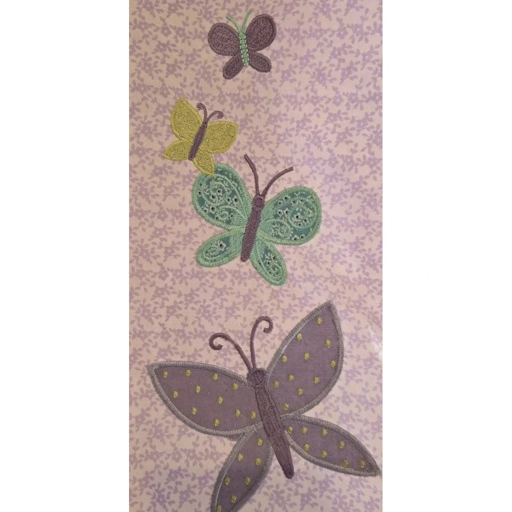 NoJo Butterflies Diaper Stacker/clothes Cottagecore Nursery Lilac‎ Purple Floral